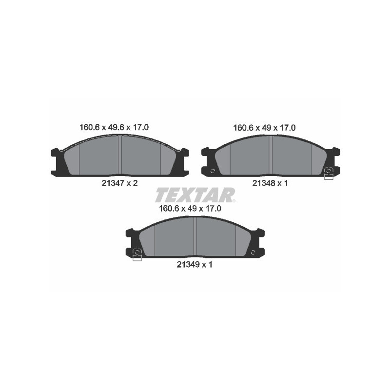 TEXTAR 2134702 Brake Pads Set Front for Vanette Navara Urvan Maverick SVX Terrano NP300 Pathfinder