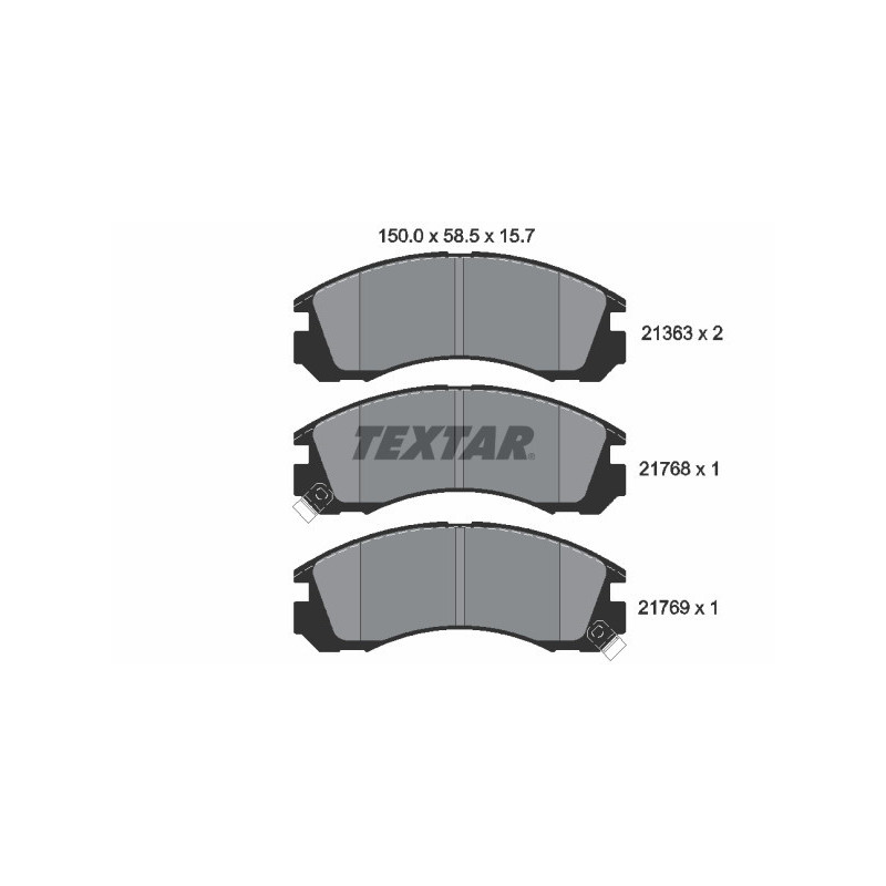 TEXTAR 2136301 Klocki hamulcowe przód dla Outlander PAJERO Lancer Galant Chariot Delica