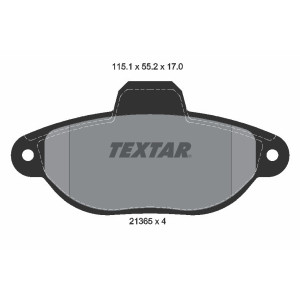 TEXTAR 2136502 Brzdové destičky Přední pro