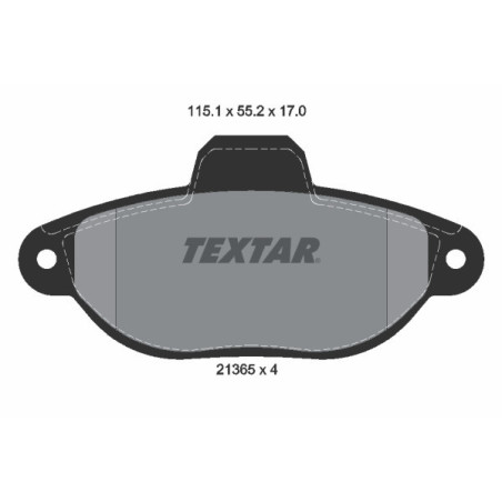 TEXTAR 2136502 Brzdové platničky predný pre Fiat Cinquecento
