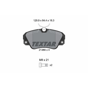 TEXTAR 2136801 Bremsbeläge Vorne für Omega Senator Carlton
