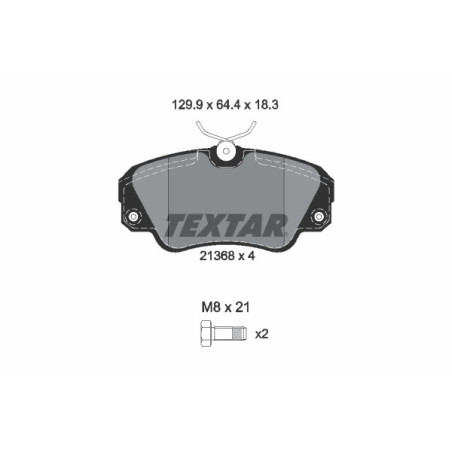 TEXTAR 2136801 Klocki hamulcowe przód dla Omega Senator Carlton