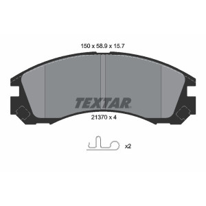 TEXTAR 2137001 Brzdové platničky predný pre Outlander Lancer PAJERO C-Crosser 4007 Chariot