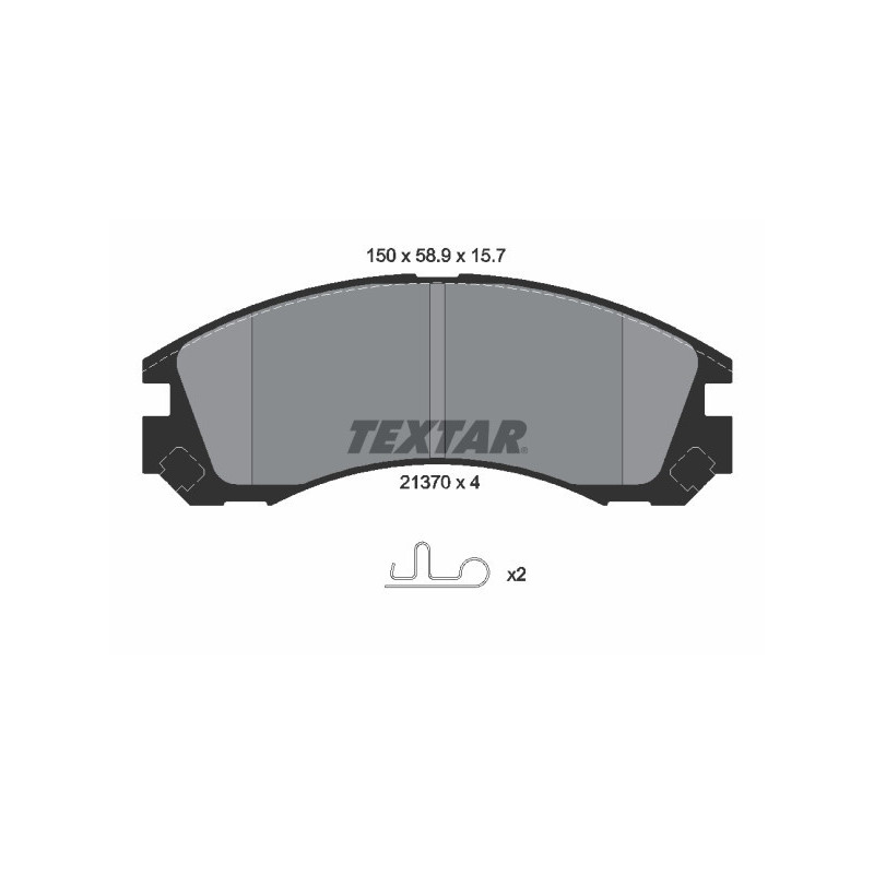 TEXTAR 2137001 Brake Pads Set Front for Outlander Lancer PAJERO C-Crosser 4007 Chariot Delica FTO