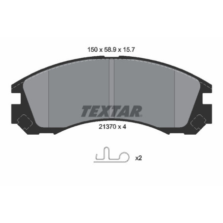 TEXTAR 2137001 Plaquettes de frein avant pour Outlander Lancer PAJERO C-Crosser 4007