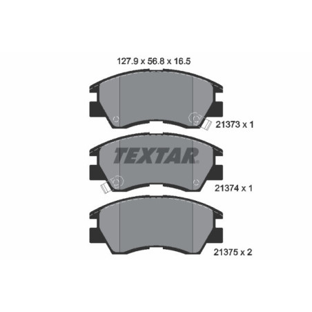 TEXTAR 2137301 Brzdové destičky přední pro Mitsubishi Shogun PAJERO