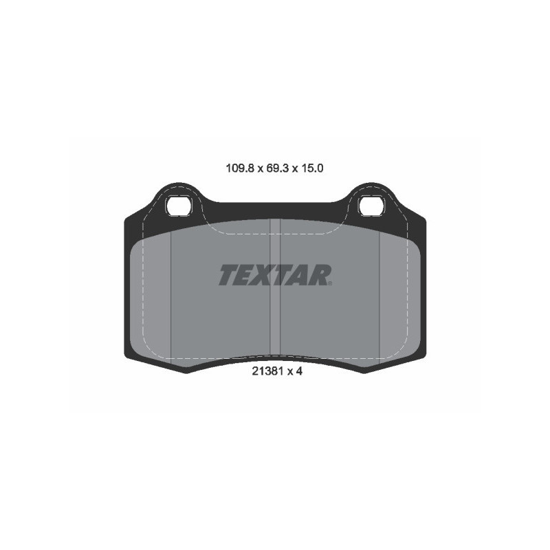 TEXTAR 2138102 Brake Pads Set Front for DS DS3 XK XJ S-Type 208 DAIMLER Ibiza Esprit S60 V70