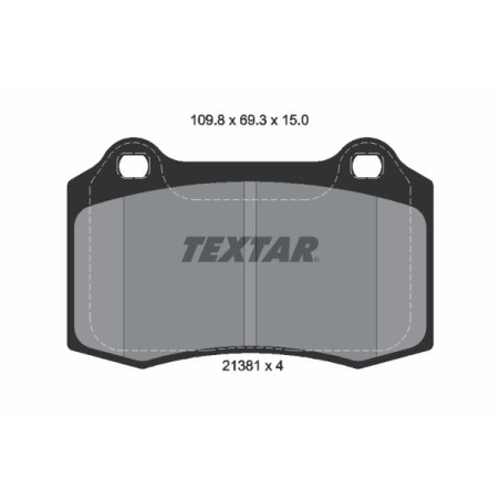 TEXTAR 2138102 Pastillas de freno delantero para DS DS3 XK XJ S-Type 208 DAIMLER Ibiza