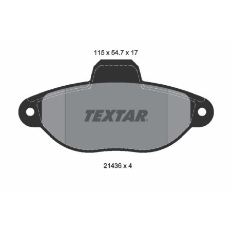 TEXTAR 2143602 Bremsbeläge Vorne für Punto Cinquecento Panda Y Y10 Palio