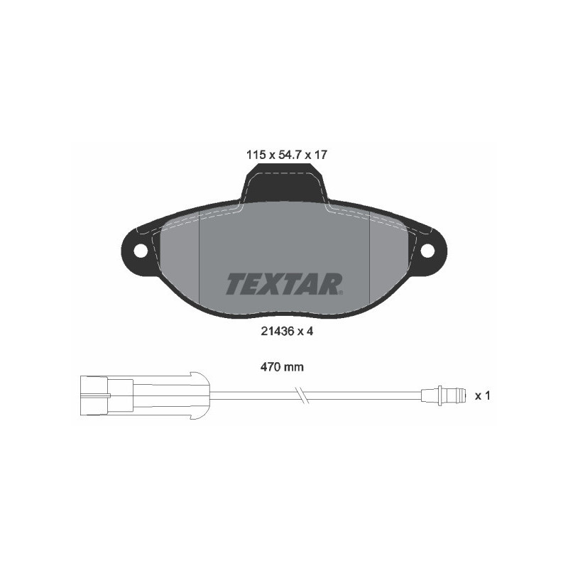 TEXTAR 2143603 Klocki hamulcowe przód dla Punto Y