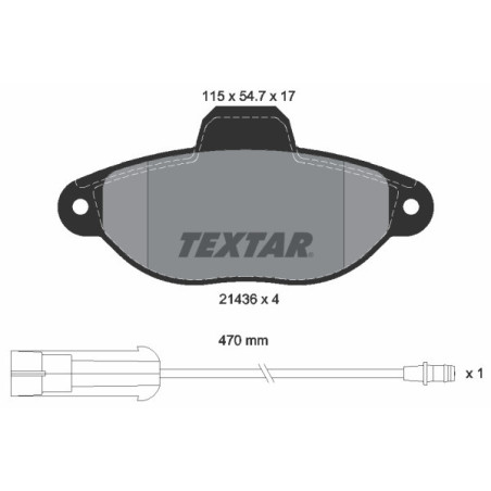 TEXTAR 2143603 Brake Pads Set Front for Punto Y