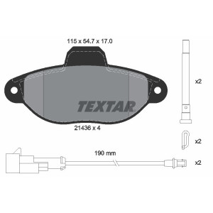 TEXTAR 2143609 Klocki hamulcowe przód dla 500 Ka