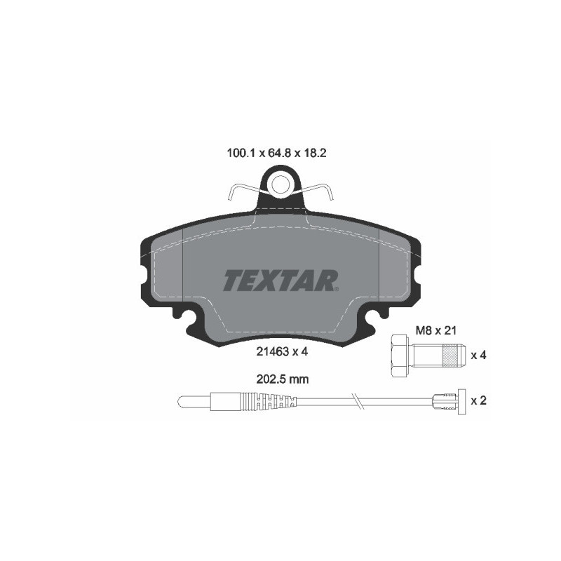 TEXTAR 2146304 Bremsbeläge Vorne für 19 Clio Megane Logan Sandero Thalia Twingo 11 18 21