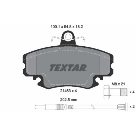 TEXTAR 2146304 Bremsbeläge Vorne für 19 Clio Megane Logan Sandero Thalia Twingo 11 18 21