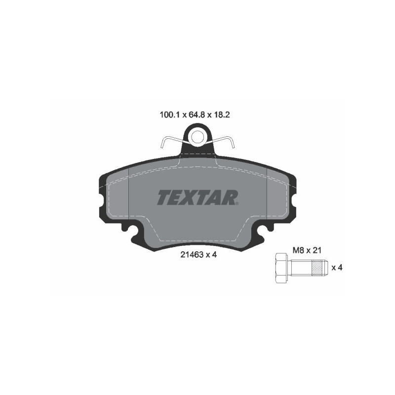 TEXTAR 2146306 Brzdové destičky přední pro 19 Clio Megane Sandero Logan 11 18 21 Rapid