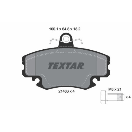 TEXTAR 2146306 Pastiglie freno anteriore per 19 Clio Megane Sandero Logan 11 18 21 Rapid