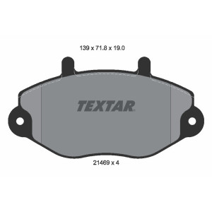 TEXTAR 2146901 Brzdové platničky predný pre Ford Transit