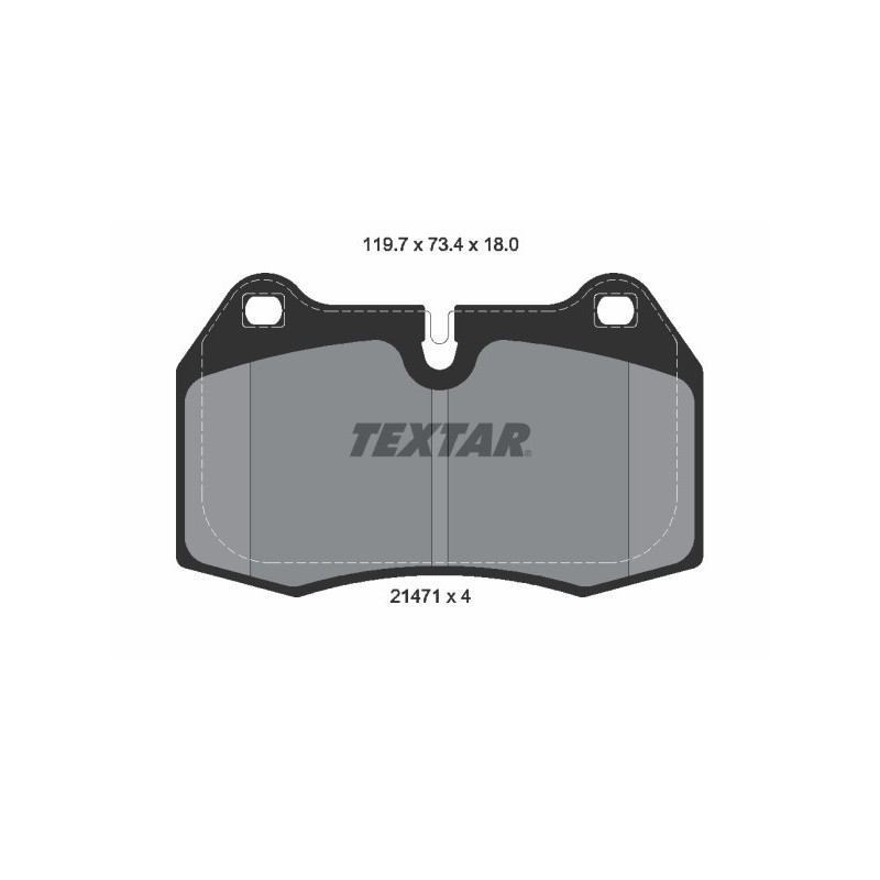 TEXTAR 2147102 Bremsbeläge Vorne für 7 8 4200 Gransport 550 Ghibli