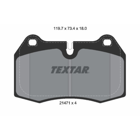 TEXTAR 2147102 Bremsbeläge Vorne für 7 8 4200 Gransport 550 Ghibli