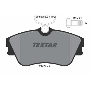 TEXTAR 2147902 Brzdové platničky predný pre Transporter California Kombi