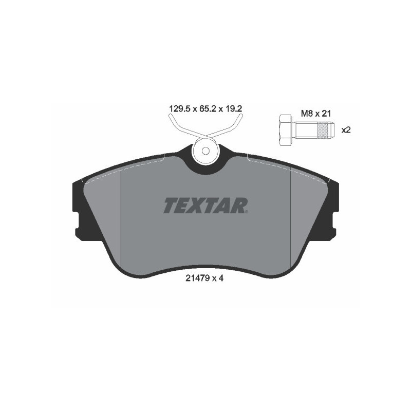 TEXTAR 2147902 Brzdové platničky predný pre Transporter California Kombi