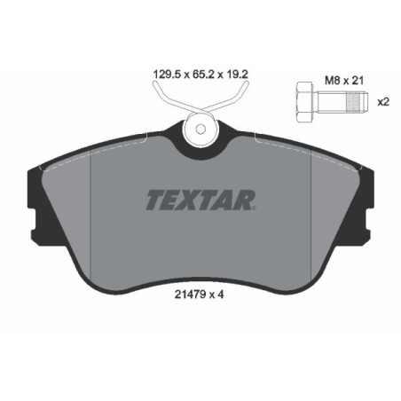 TEXTAR 2147902 Brake Pads Set Front for Transporter California Kombi