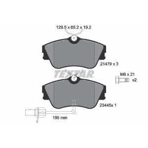 TEXTAR 2147903 Brzdové platničky predný pre Transporter California Kombi