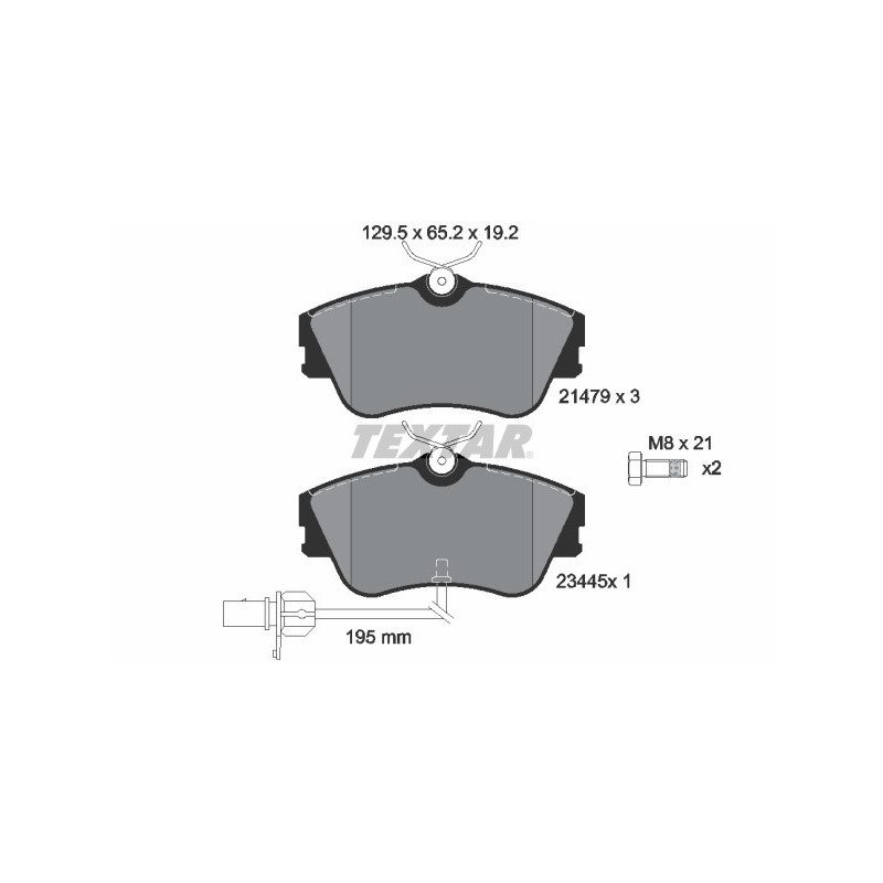 TEXTAR 2147903 Brake Pads Set Front for Transporter California Kombi