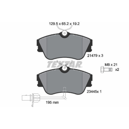 TEXTAR 2147903 Pastillas de freno delantero para Transporter California Kombi