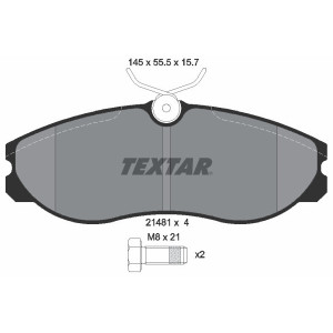 TEXTAR 2148101 Plaquettes de frein avant pour Terrano Vanette Maverick Serena Cub