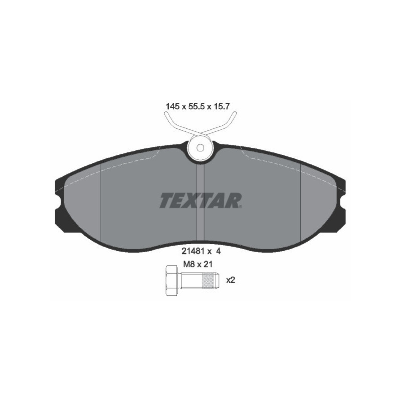 TEXTAR 2148101 Bremsbeläge Vorne für Terrano Vanette Maverick Serena Cub