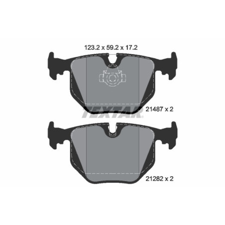 TEXTAR 2148701 Brzdové platničky zadný pre 7 X5 Range Rover Z4 3 5 Roadster Z8