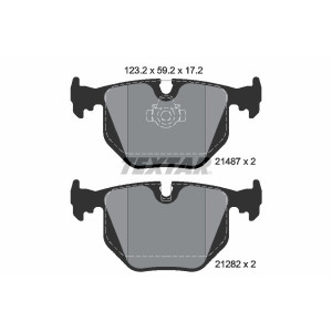 TEXTAR 2148703 Brzdové destičky zadní pro X3 3 Range Rover