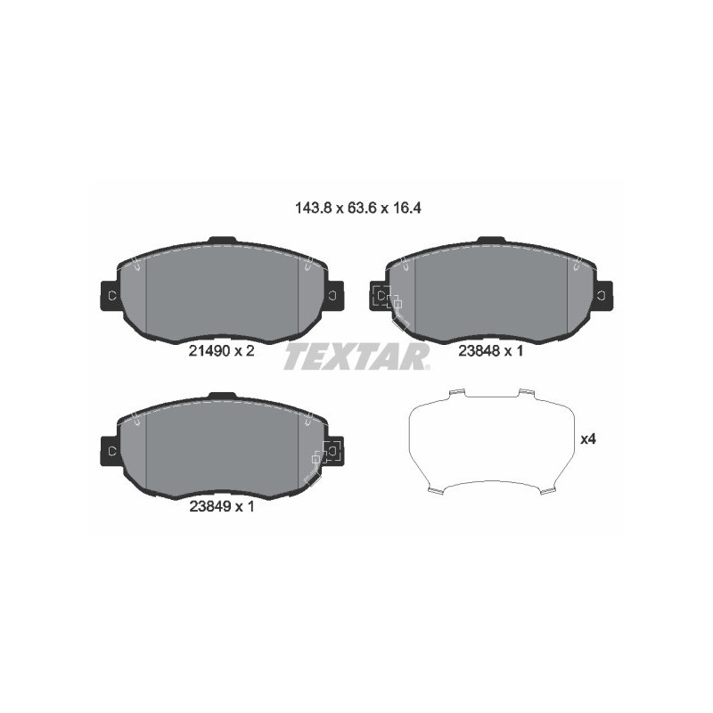 TEXTAR 2149001 Brake Pads Set Front for