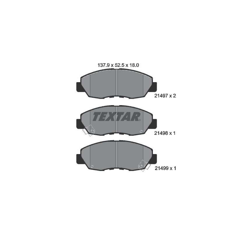 TEXTAR 2149701 Klocki hamulcowe przód dla Accord Civic CR-V