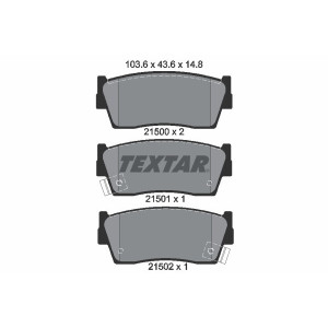 TEXTAR 2150001 Pastillas de freno delantero para Suzuki Vitara X-90