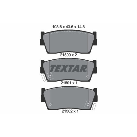 TEXTAR 2150001 Bremsbeläge Vorne für Suzuki Vitara X-90