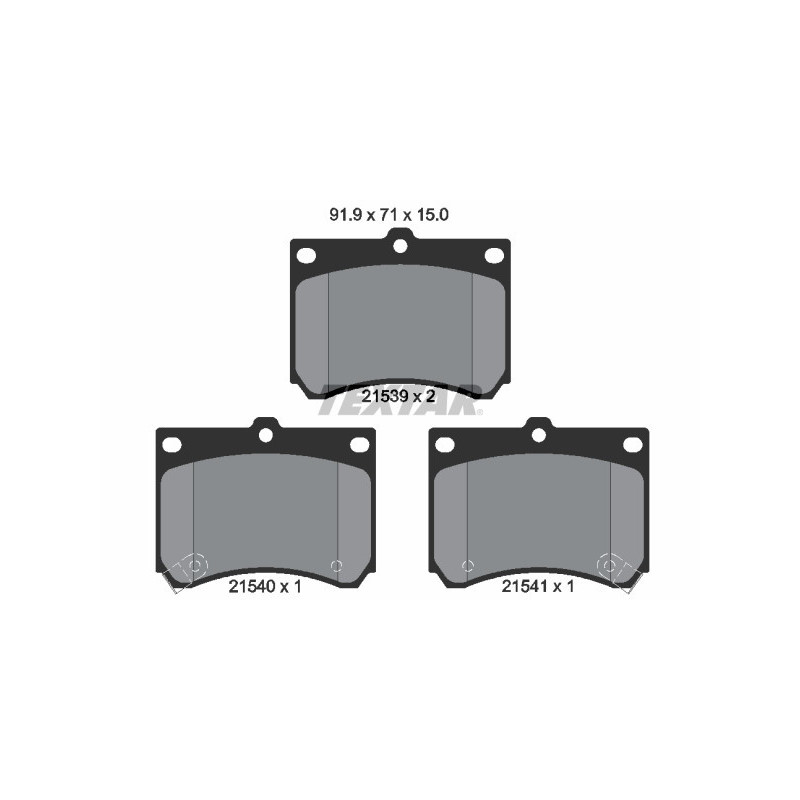 TEXTAR 2153901 Plaquettes de frein Avant pour