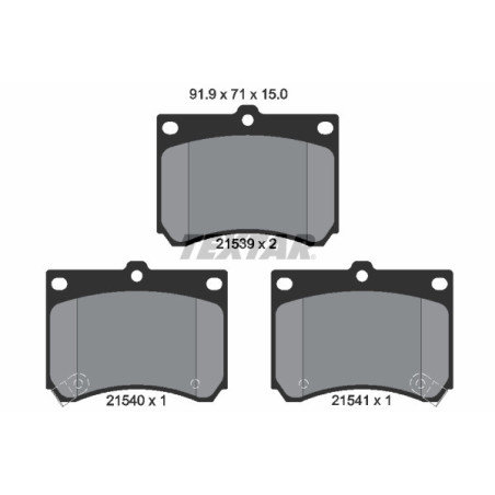 TEXTAR 2153901 Klocki hamulcowe przód dla FAMILIA MX-3 323