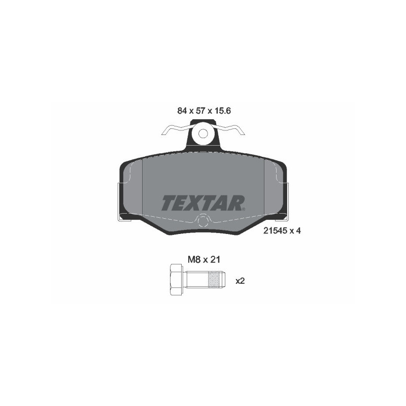 TEXTAR 2154501 Brzdové platničky zadný pre Nissan Primera Almera