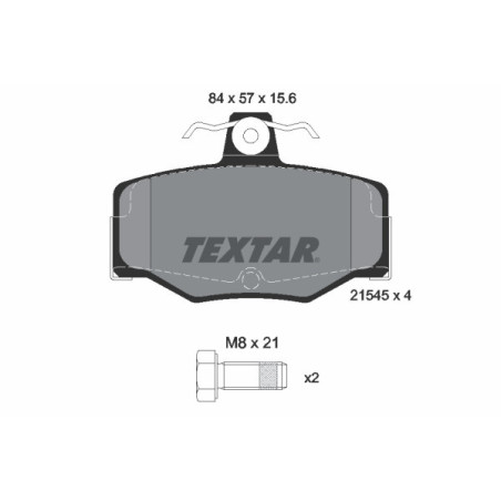 TEXTAR 2154501 Klocki hamulcowe tył dla Nissan Primera Almera