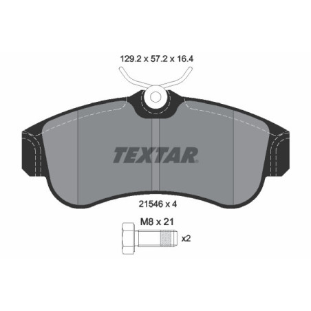 TEXTAR 2154601 Brzdové destičky přední pro Nissan Primera Almera