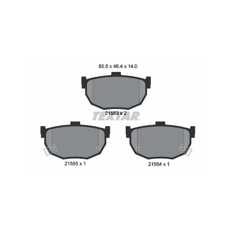 TEXTAR 2155301 Bremsbeläge Hinten für