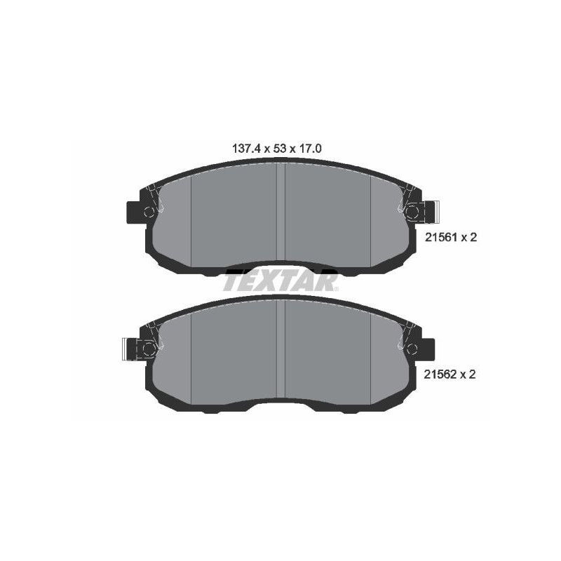TEXTAR 2156201 Brake Pads Set Front for Tiida Juke Teana Sentra G Pulsar Skyline Altima Maxima Cube