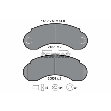 TEXTAR 2157302 Brake Pads Set Front for