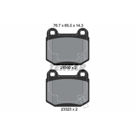 TEXTAR 2158001 Pastillas de freno trasero para Lancer Impreza 350 Forester Quattroporte