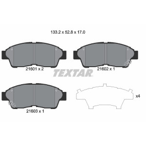 TEXTAR 2160101 Brzdové platničky predný pre Corolla Carina Camry Picnic Celica Corona