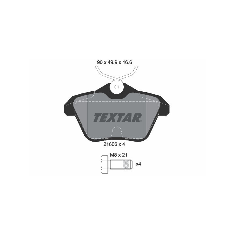 TEXTAR 2160601 Brzdové destičky zadní pro 156 Kappa 166 164