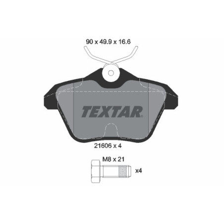 TEXTAR 2160601 Brake Pads Set Rear for 156 Kappa 166 164