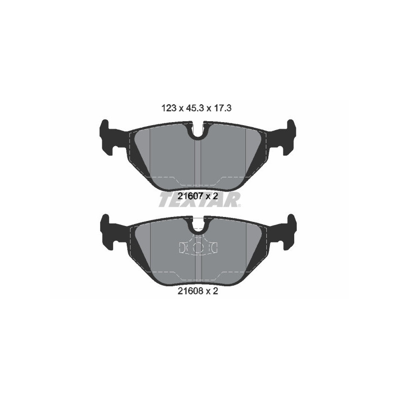 TEXTAR 2160702 Brake Pads Set Rear for 3 Z3 MF3 Z1